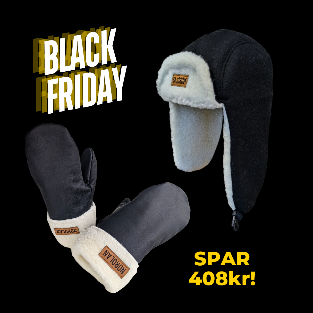 Årets varmeste sett: Norolan elgskinnvotter og Norolan Nordwind ullue