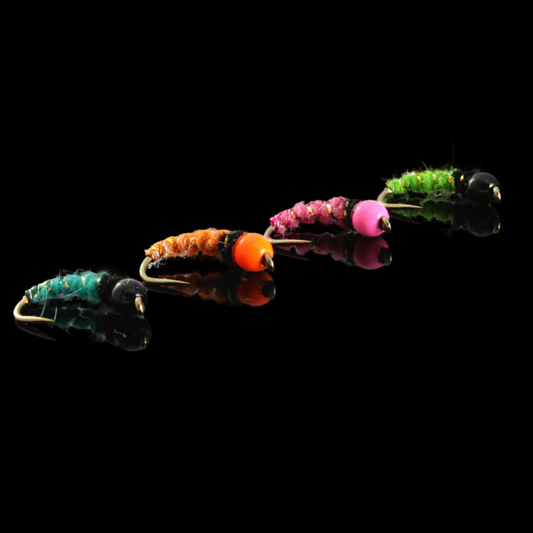 Larva iskfiskeflue 4-pack